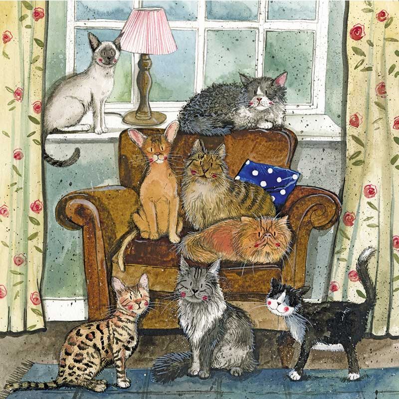Cat House Card by Alex Clark
