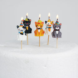Cats with Hats Cake Candles