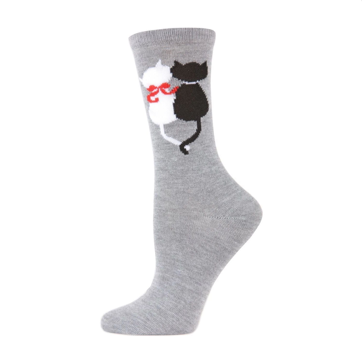 Love Cats Socks, Heather Grey