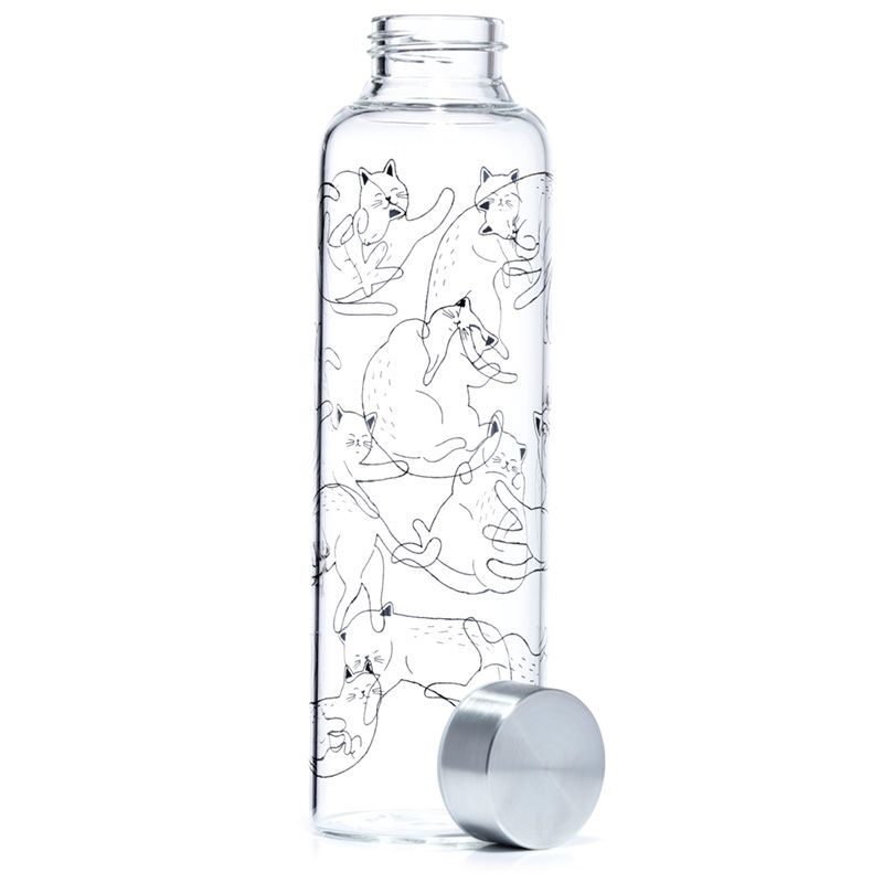 Botella de agua reutilizable con funda A Cats Life