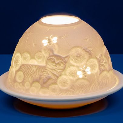 Cúpula luminosa de gatos y abejas