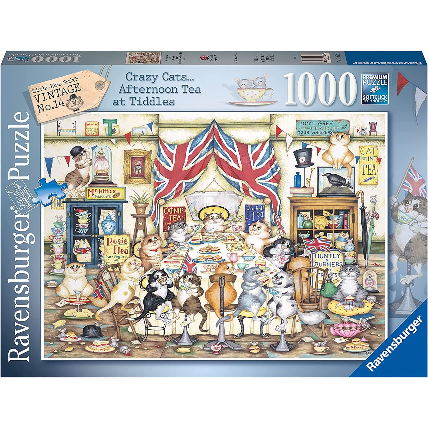 Crazy Cats, Afternoon at Tiddles 1000 Piece Jigsaw
