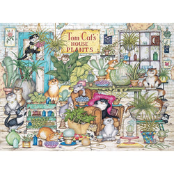 Crazy Cats, Tom Cat's House Plants 500 Piece Jigsaw