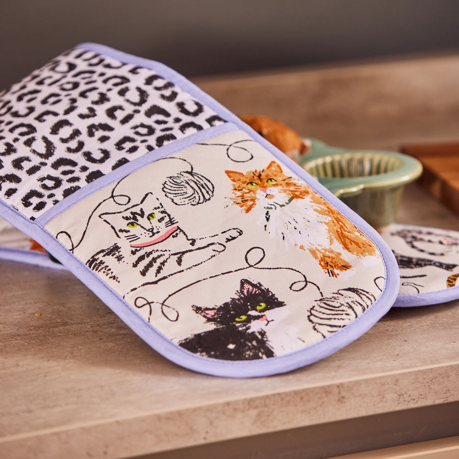 Feline Friends 双层烤箱手套