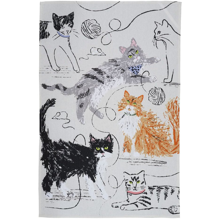 Feline Friends Cotton Tea Towel