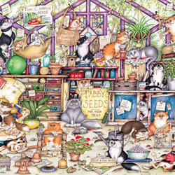 Gerty's Garden Retreat Crazy Cats 1000 Piece Jigsaw