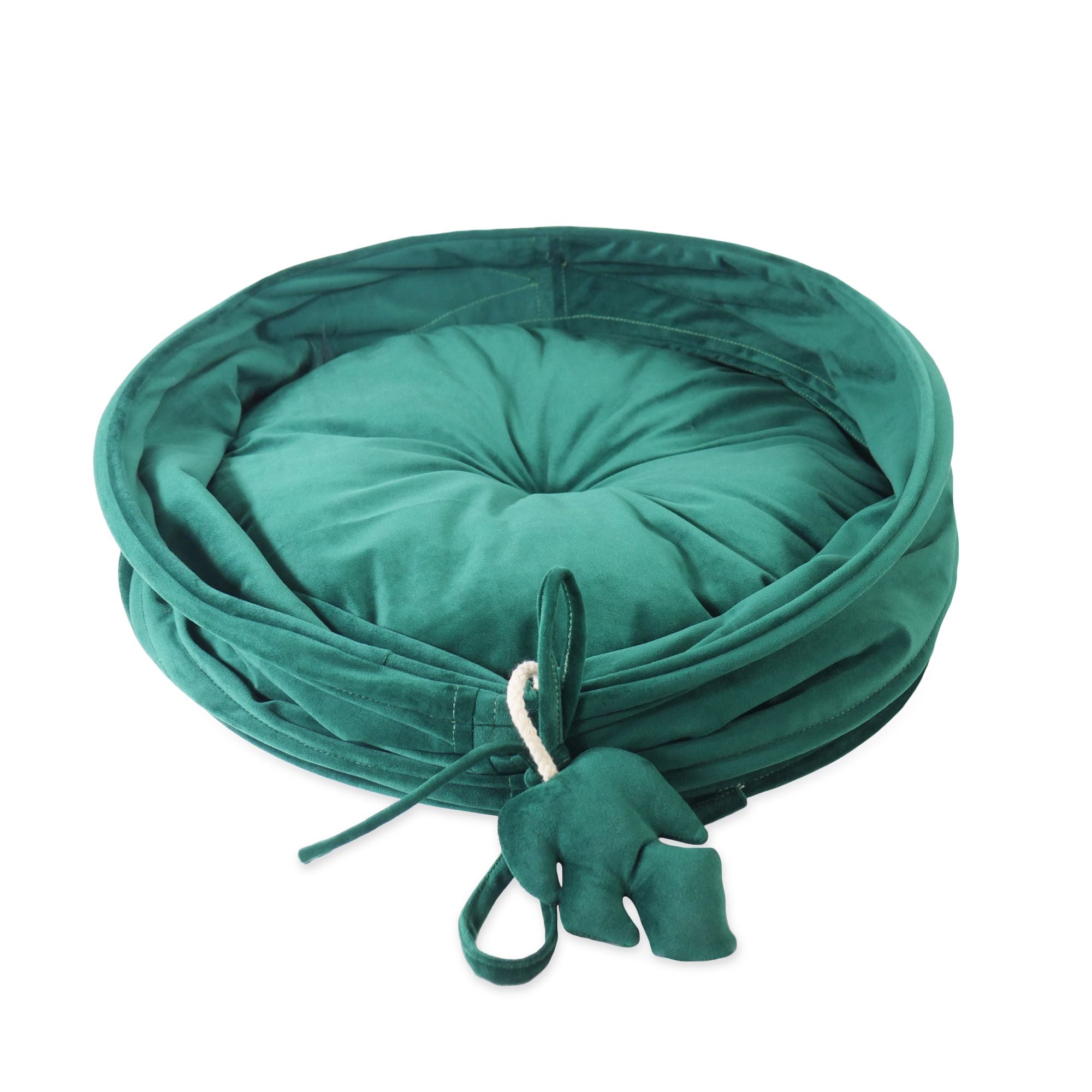 50% OFF Luxury Green Velvet Canopy Bed
