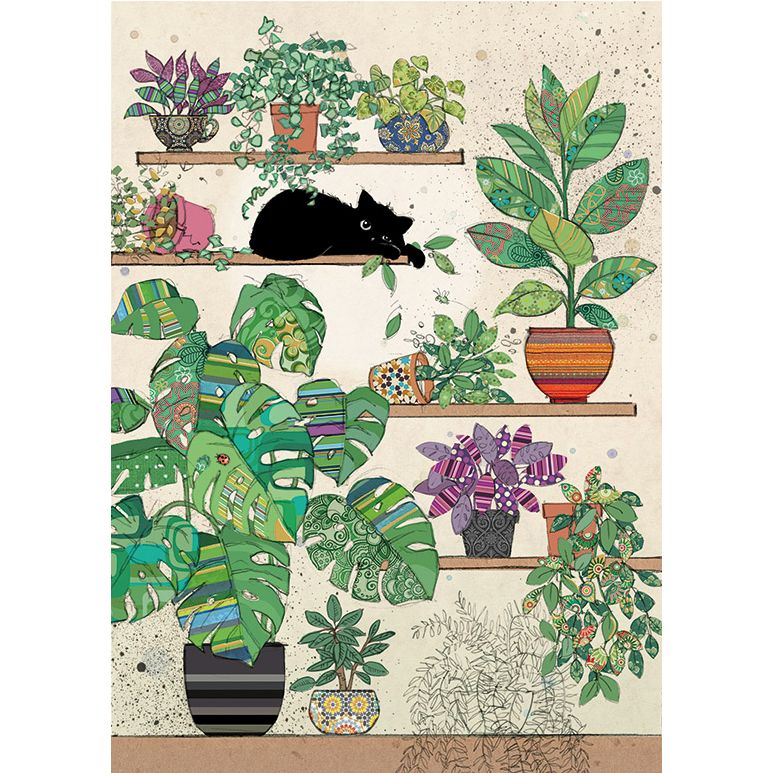 Plants Kitty Card by Bug Art / Jane Crowther