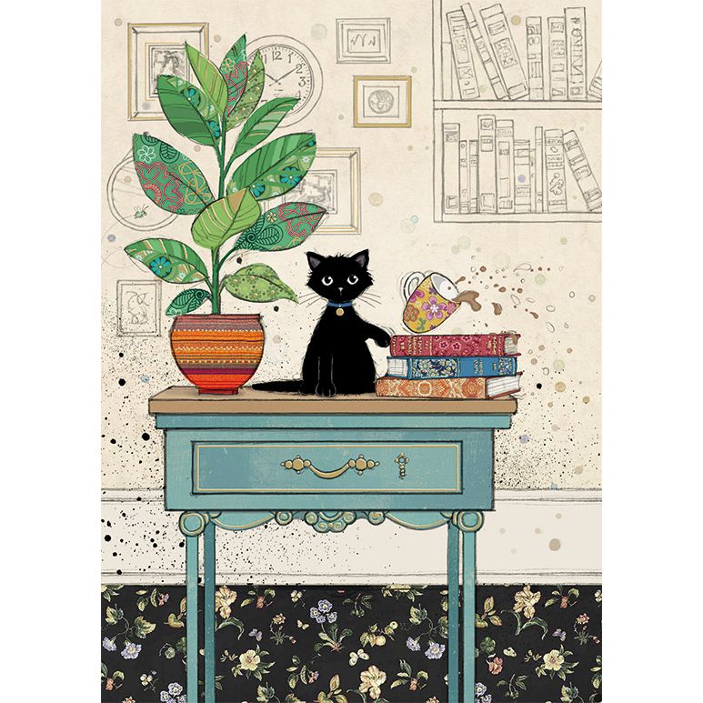 Table Kitty Card by Bug Art
