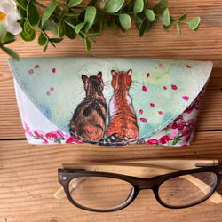 Blossom Cats Glasses Case, by Alex Clark