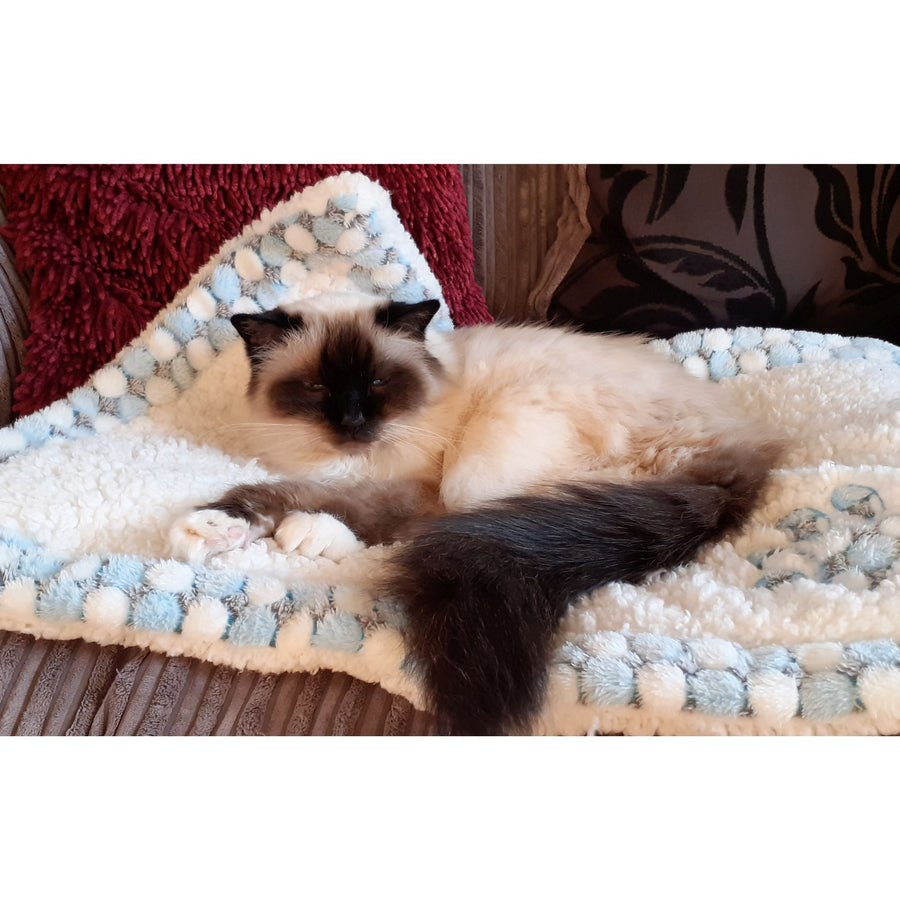 Manta de lujo para mascotas con copos de nieve