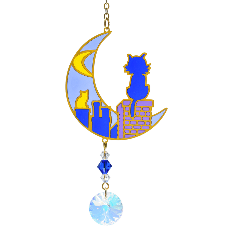 屋顶上的猫水晶梦