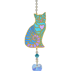 Aurora Cat Crystal Dreams suncatcher