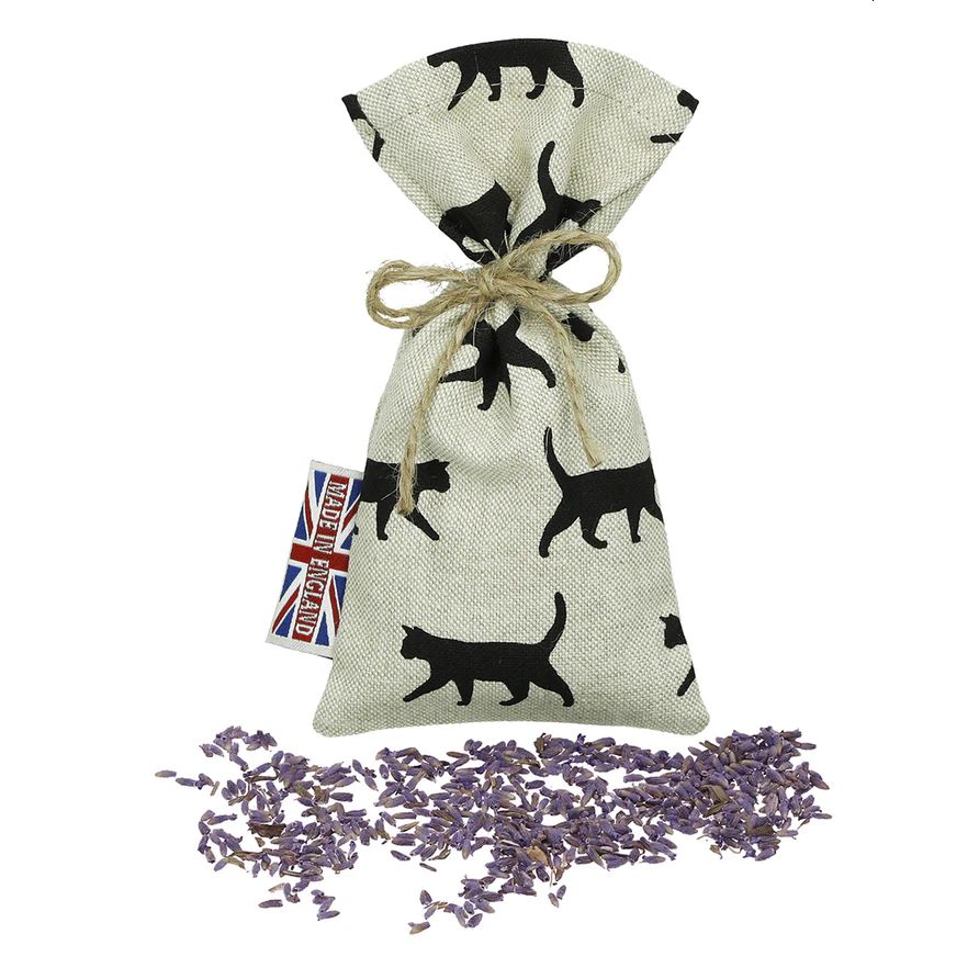 Walking Black Cats Lavender Sachet