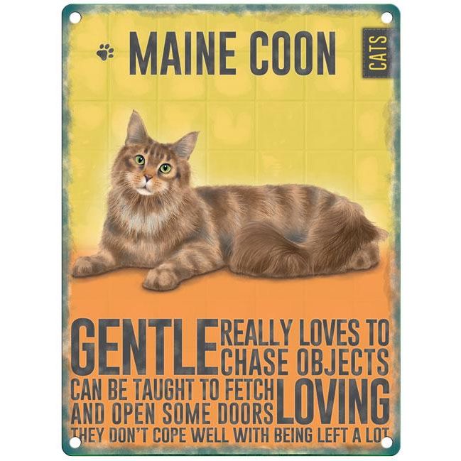 Maine Coon Cat Metal Dangler