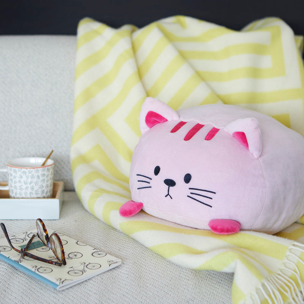 Pink Kitty Decorative Cushion