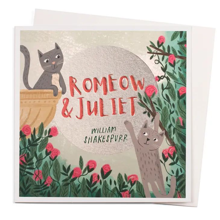 Romeow and Juliet Greetings Card Niaski Cat Card