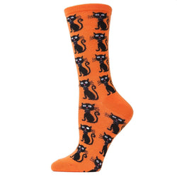 Scary Cat 女士袜子，橙色
