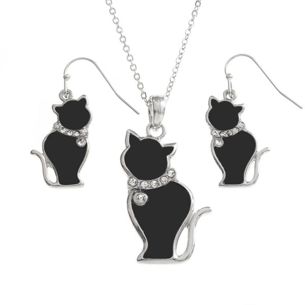 Black Cat Fashion Jewellery Set