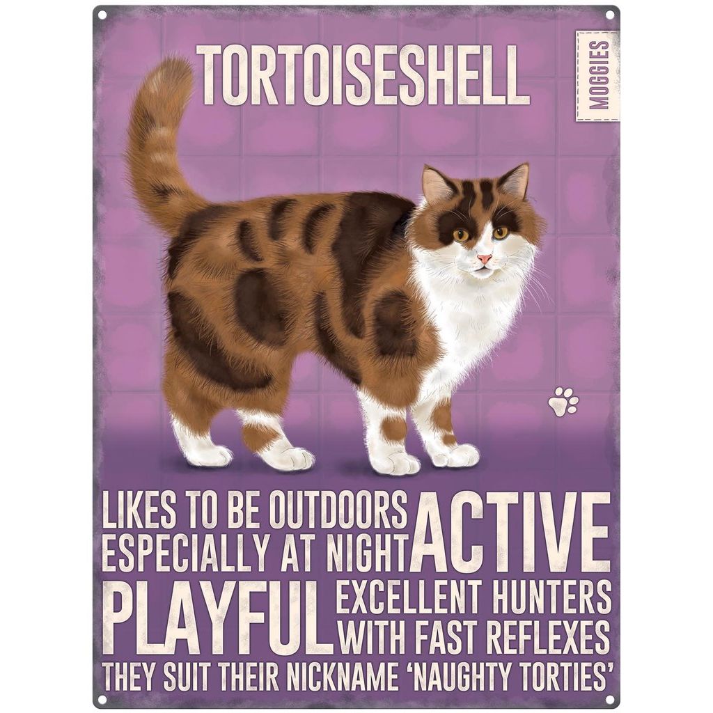 Tortoiseshell Cat Metal Dangler