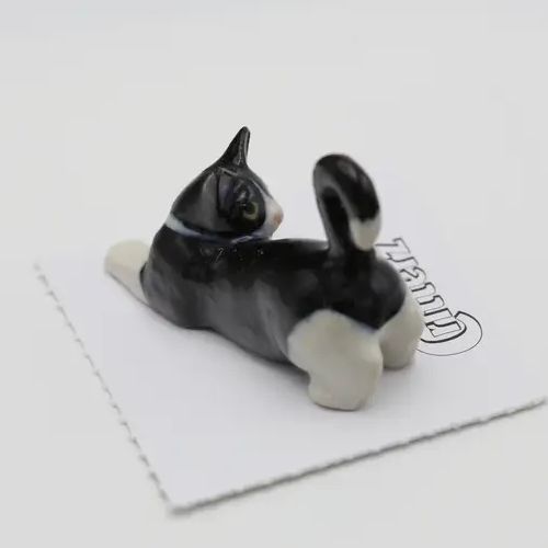 Tuxedo Kitten Porcelain Miniature