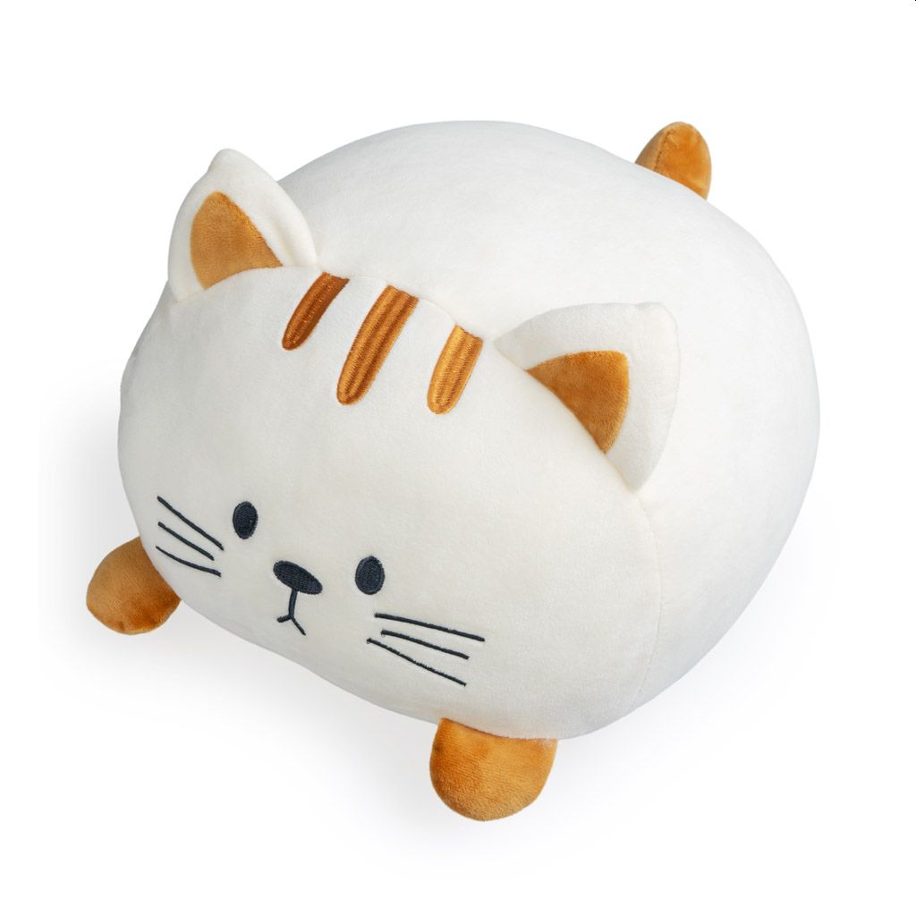 White and Ginger Cat Decorative Cushion