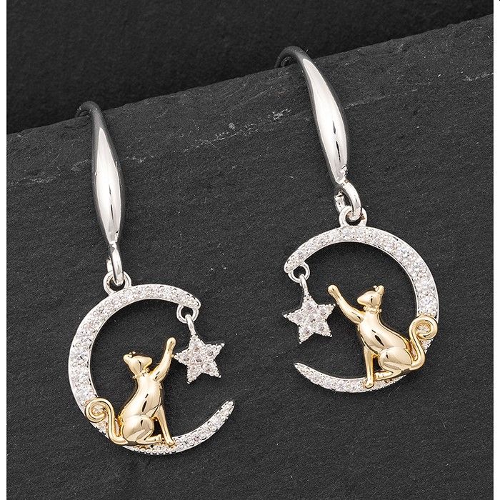 Wish Upon a Star Cat Earrings