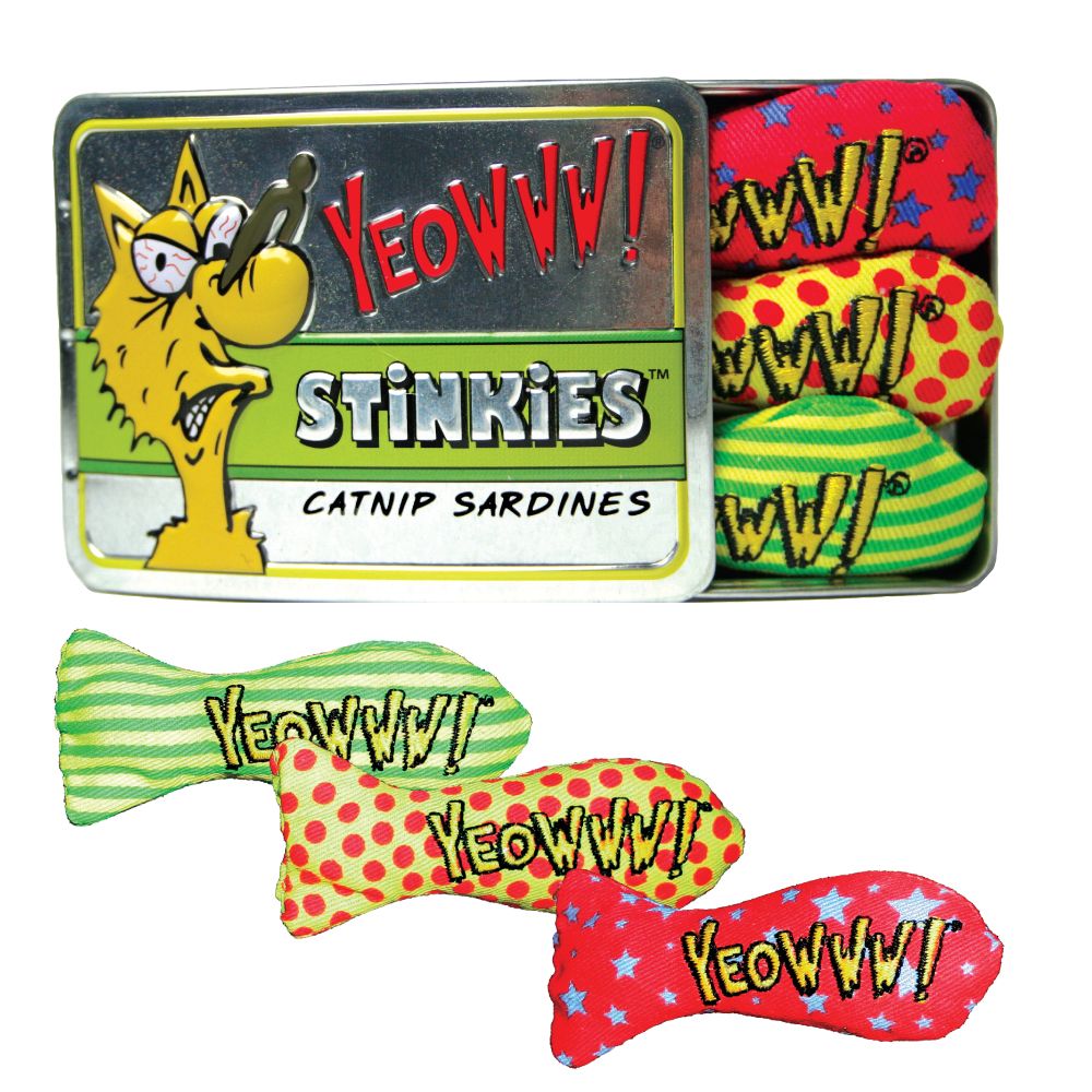Yeowww Stinkies Tin of 3 Catnip Sardines