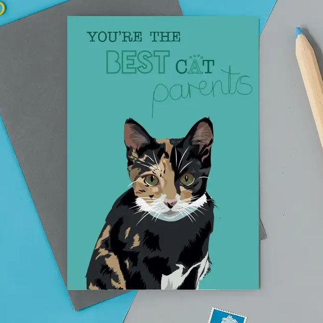 你是最好的猫父母卡片