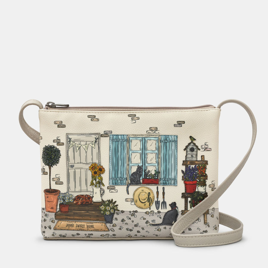 Cat Garden Leather Cross Body Bag