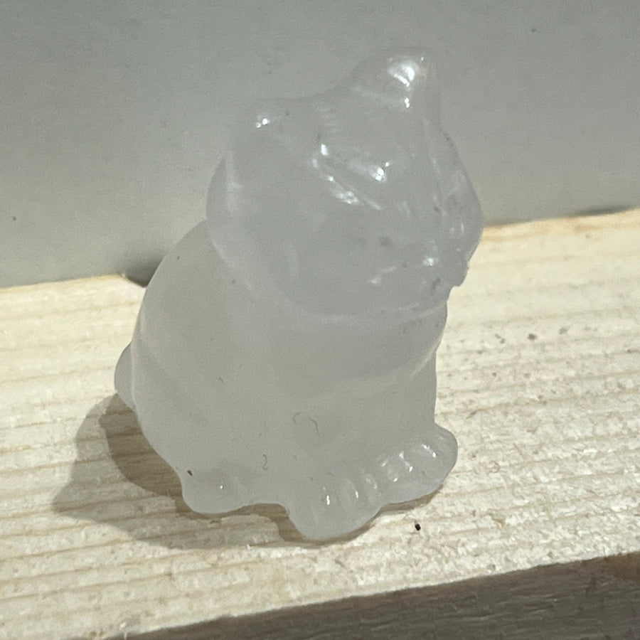 #4 透明石英宝石小猫四月生日石