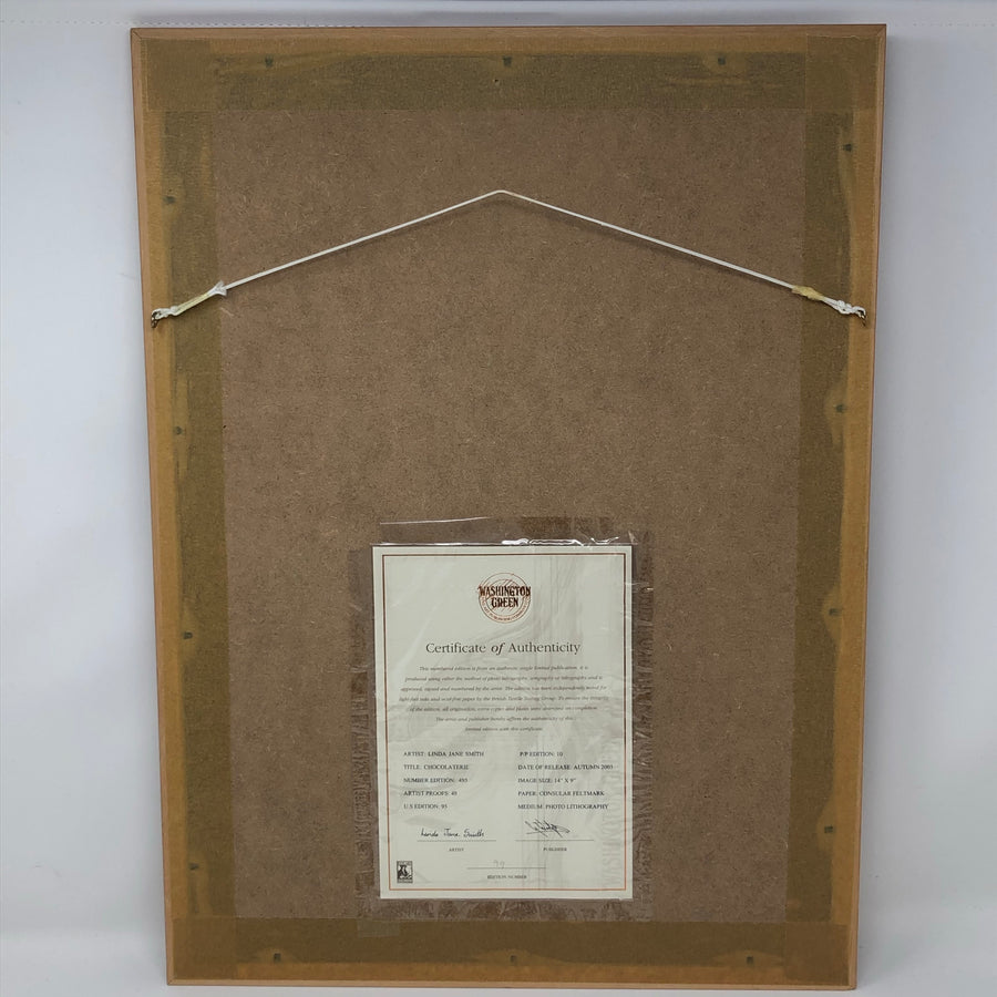 Vintage Framed Limited Edition Print by Linda Jane Smith - Chocolaterie