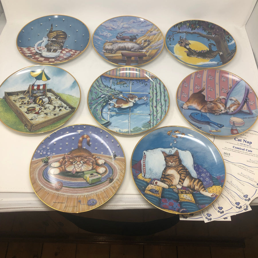 Juego Vintage de 8 Platos Gary Patterson