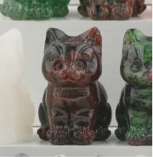 Garnet Gemstone Kitten January Birthstone