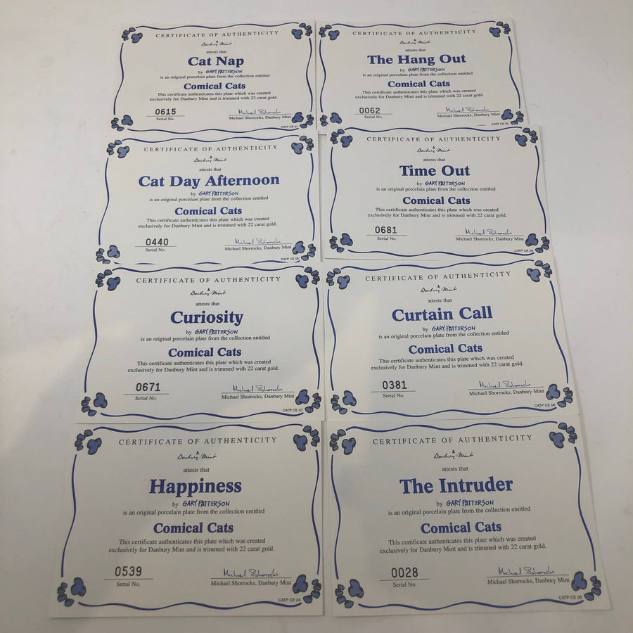 Juego Vintage de 8 Platos Gary Patterson