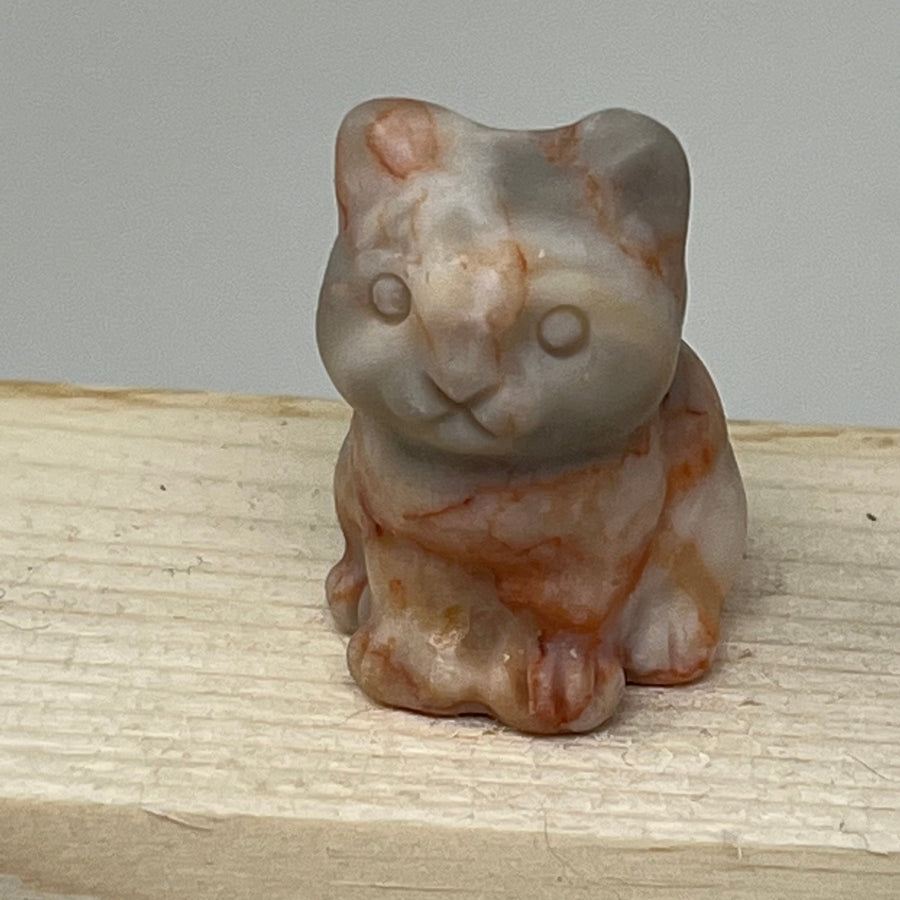 #8 红脉石宝石小猫八月生日石