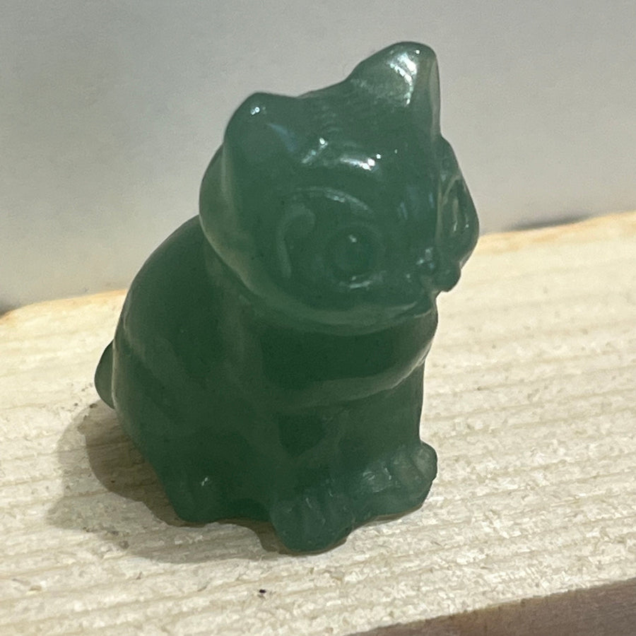 #5 绿色东陵宝石小猫五月生日石