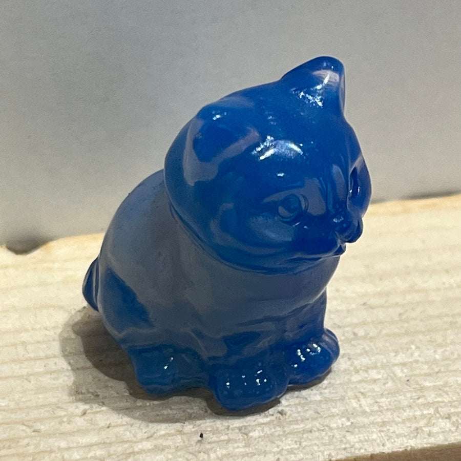 #10 蓝色欧泊宝石小猫十月生日石