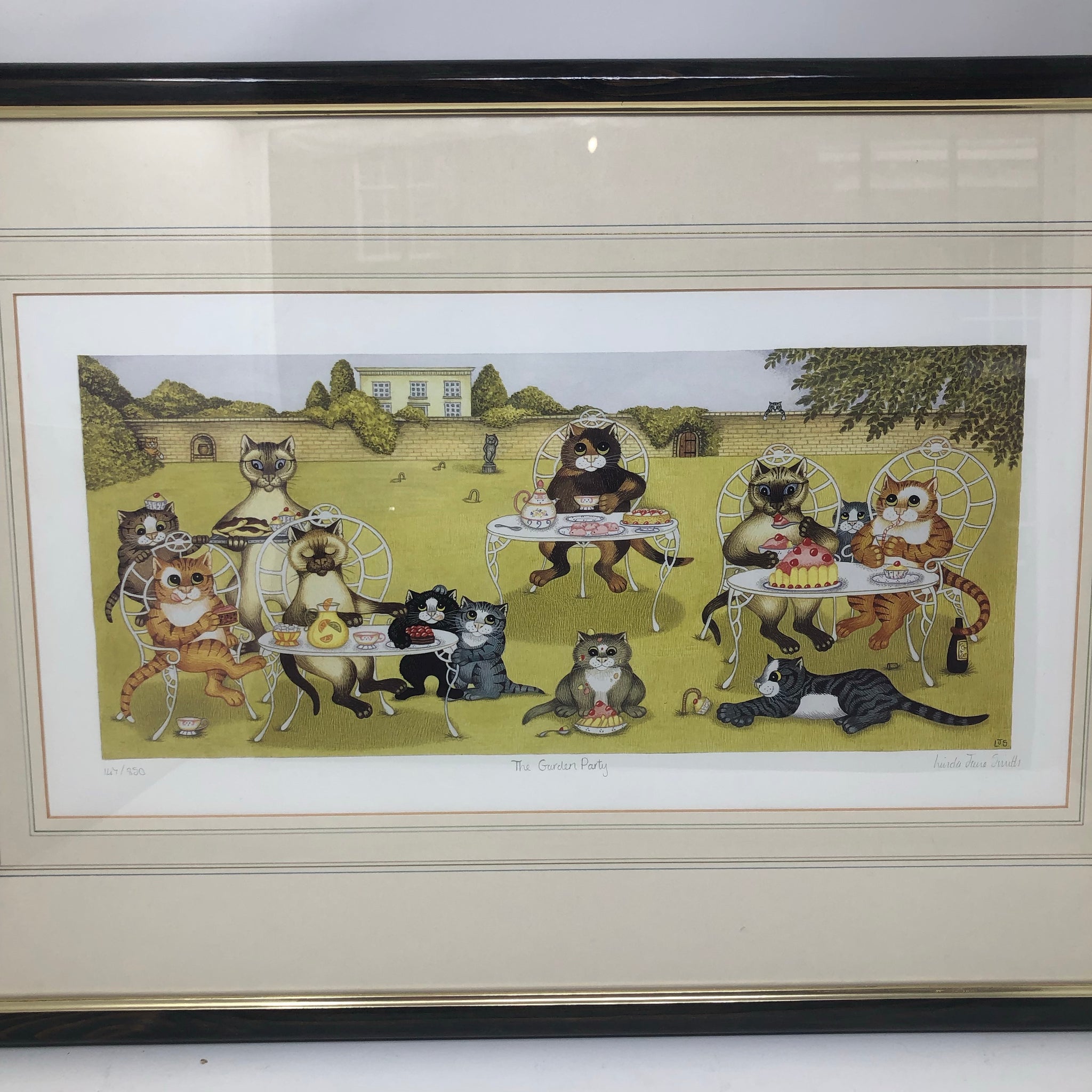 50% OFF Vintage The Garden Party Limited Edition Framed Print by Linda Jane Smith