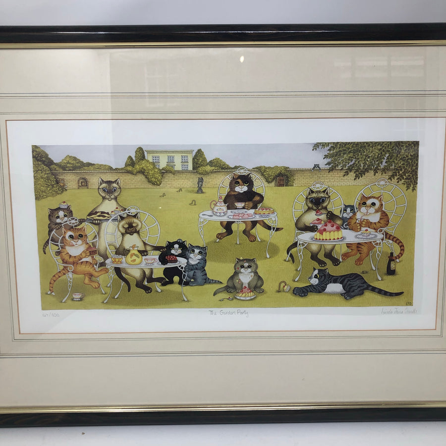 Vintage The Garden Party Limited Edition Framed Print by Linda Jane Smith