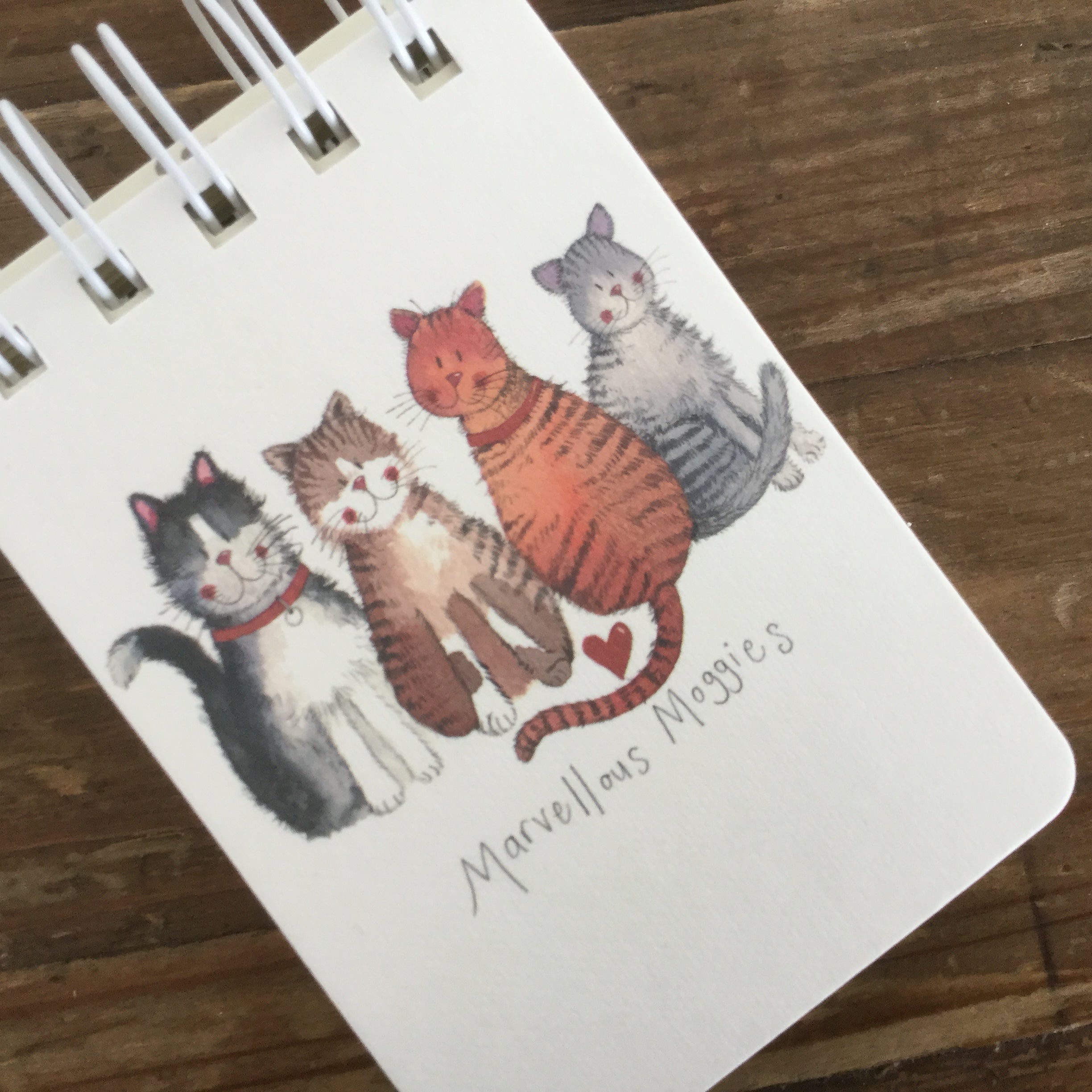 Bloc de notas pequeño con espiral Marvelous Moggies